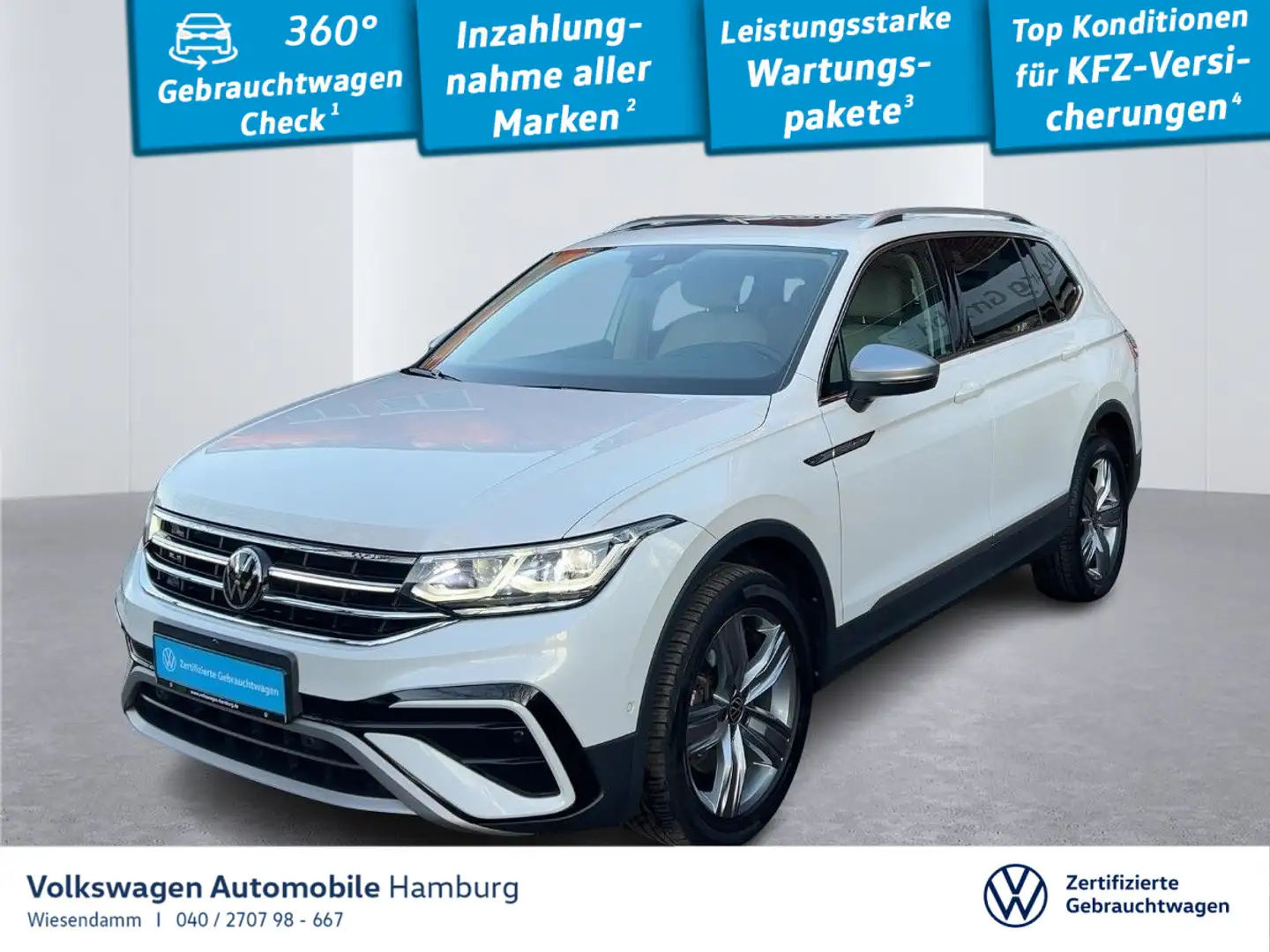 Volkswagen Tiguan Allspace 2.0 TDI DSG Eleg.4M Navi Pano Weiß - 1