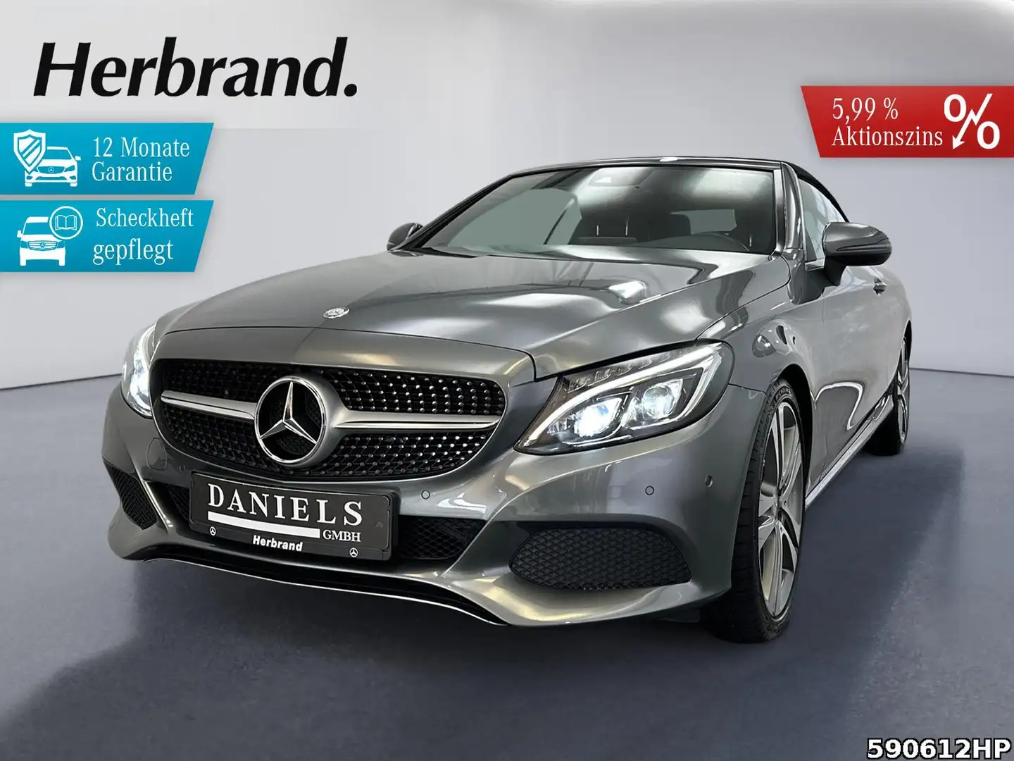 Mercedes-Benz C 220 d Cabriolet Comand Multibeam PDC-Kamera Grau - 1