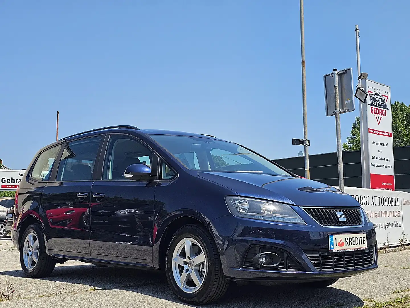 SEAT Alhambra Style 2,0 TDI CR DPF 7-Sitze Pickerl + Service-OK Sehr Gepflegt WR SR Blau - 1