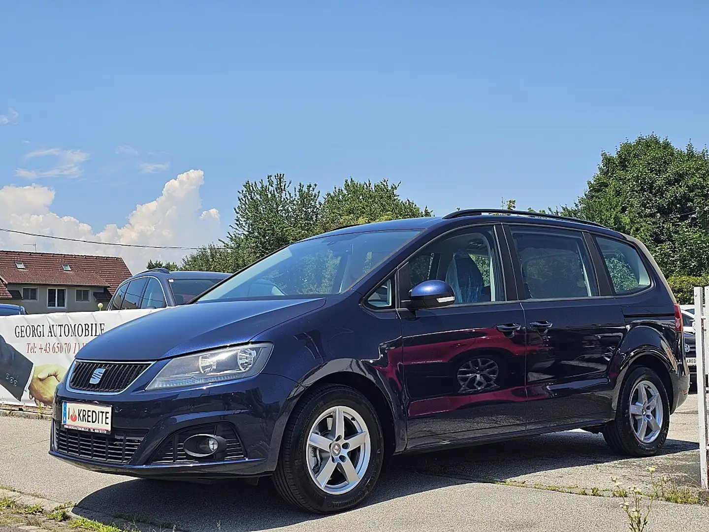 SEAT Alhambra Style 2,0 TDI CR DPF 7-Sitze Pickerl + Service-OK Sehr Gepflegt WR SR Blau - 2