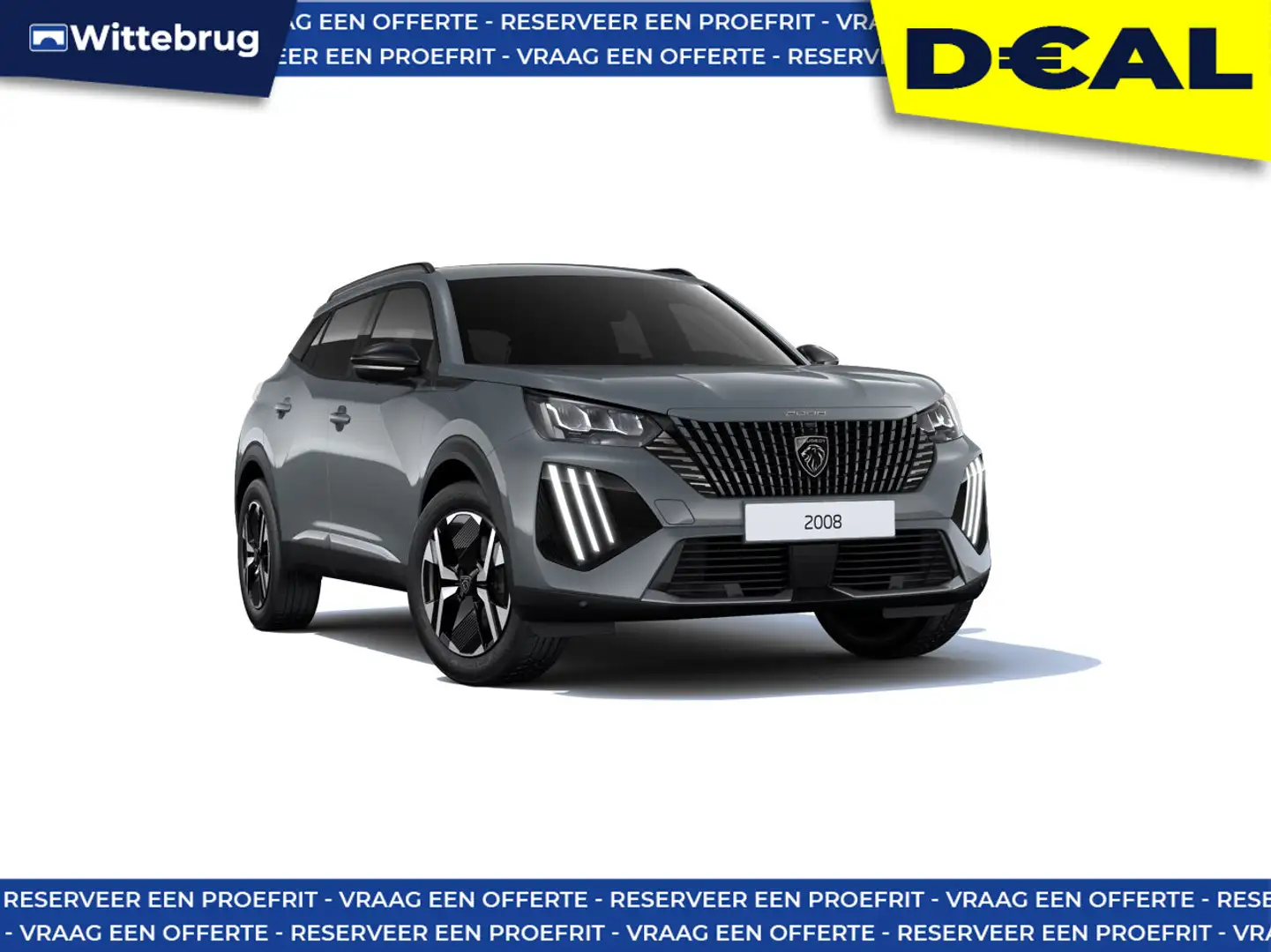 Peugeot 2008 1.2 Hybrid 136 Allure AUTOMAAT - APRIL LEVERBAAR Grijs - 1