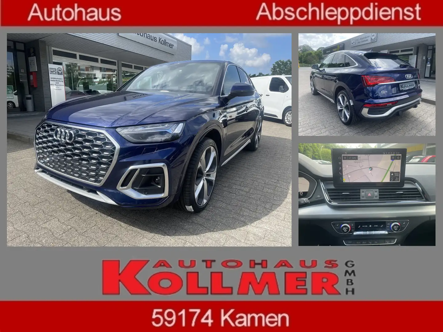 Audi Q5 Sportback 40 TDI quattro S line Matrix*Standh Blauw - 1