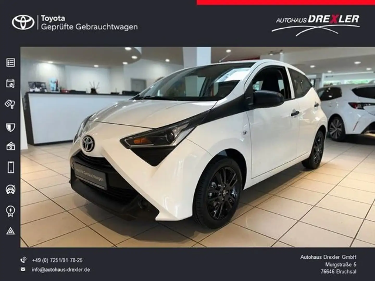 Toyota Aygo (Klima, Radio, Bluetooth) Weiß - 1