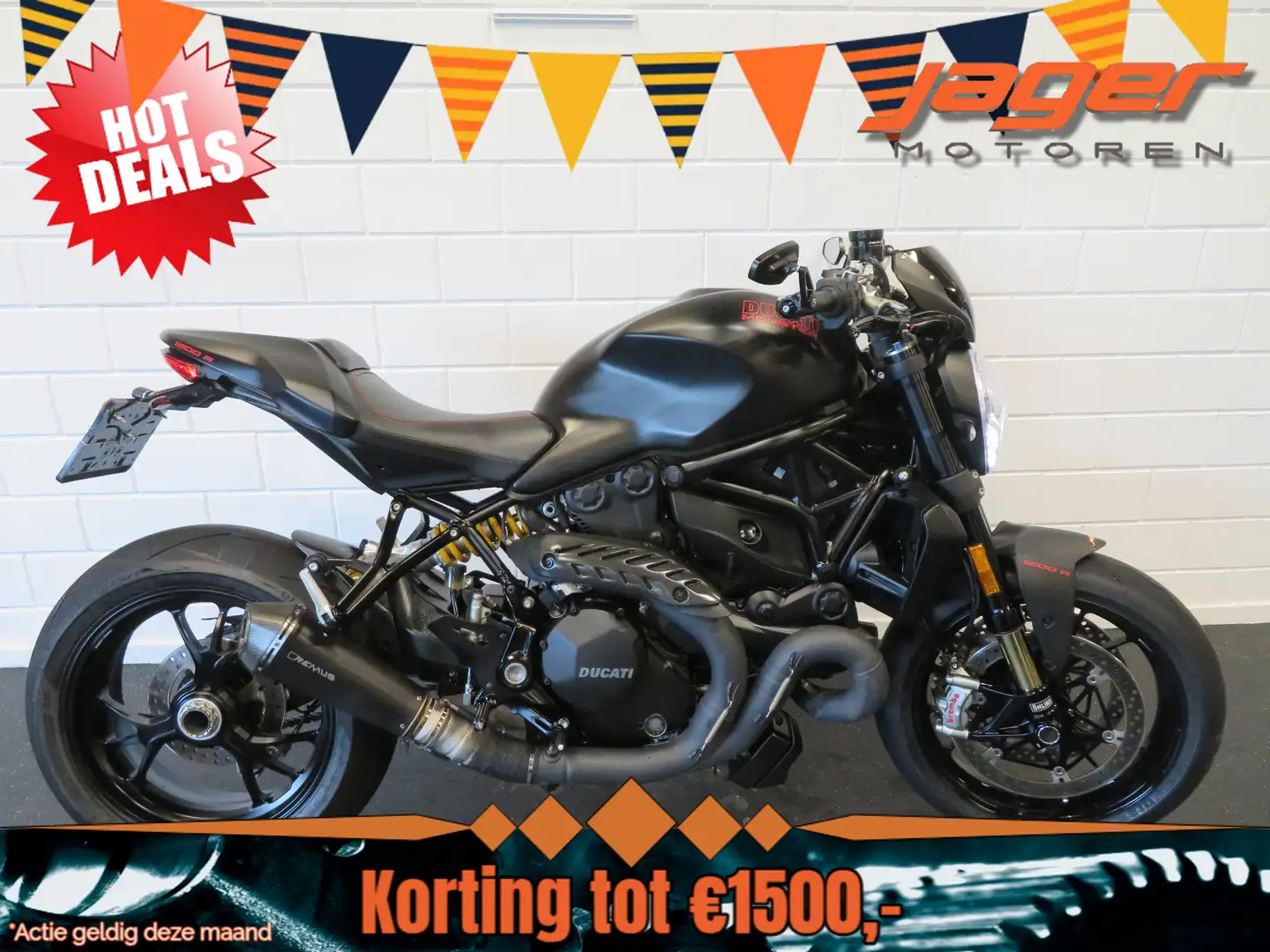 Ducati Monster 1200 R REMUS TOPSTAAT!! Zwart - 1