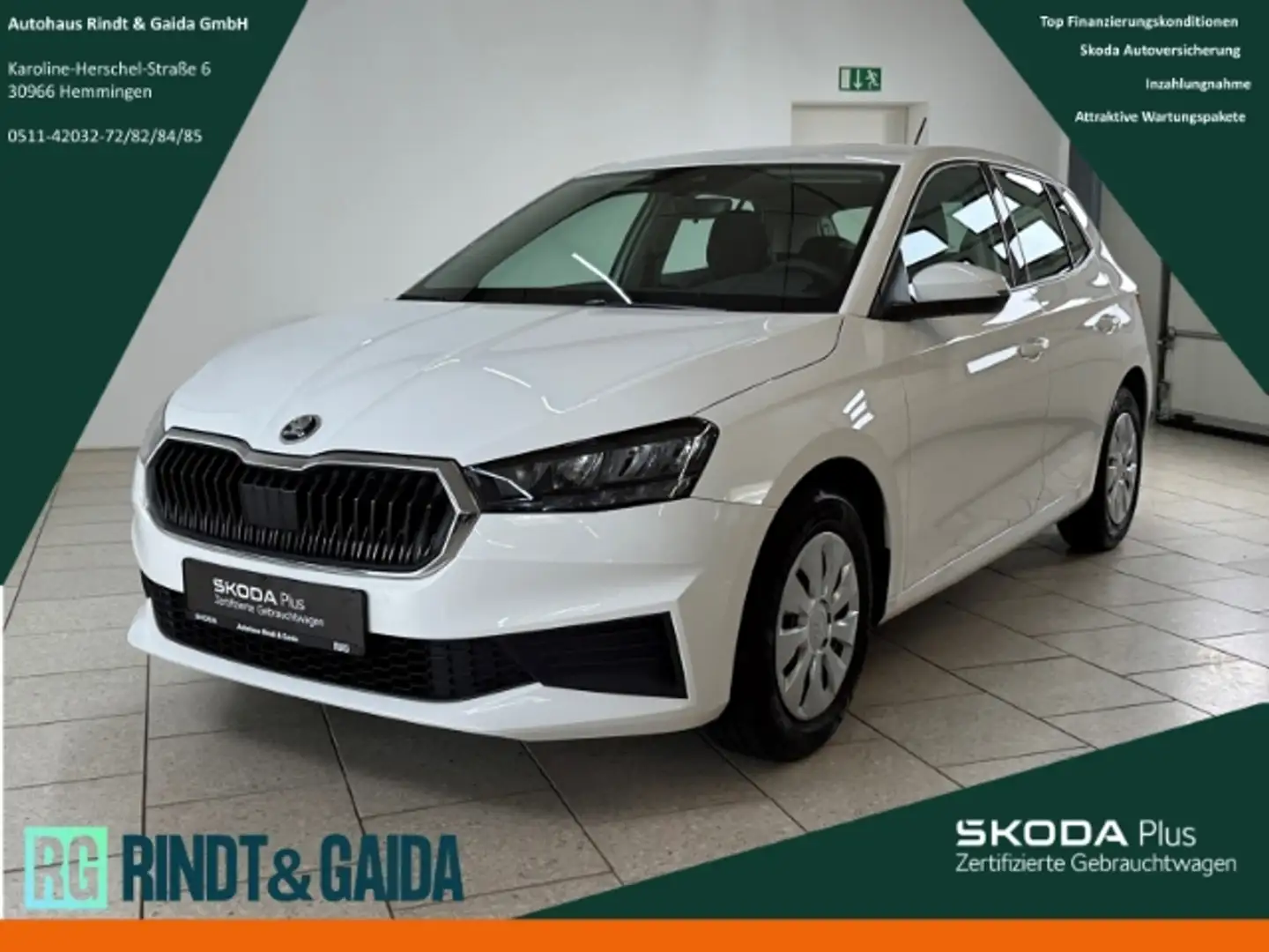 Skoda Fabia 1.0 Active Klima PDC DAB Freisprech Weiß - 1
