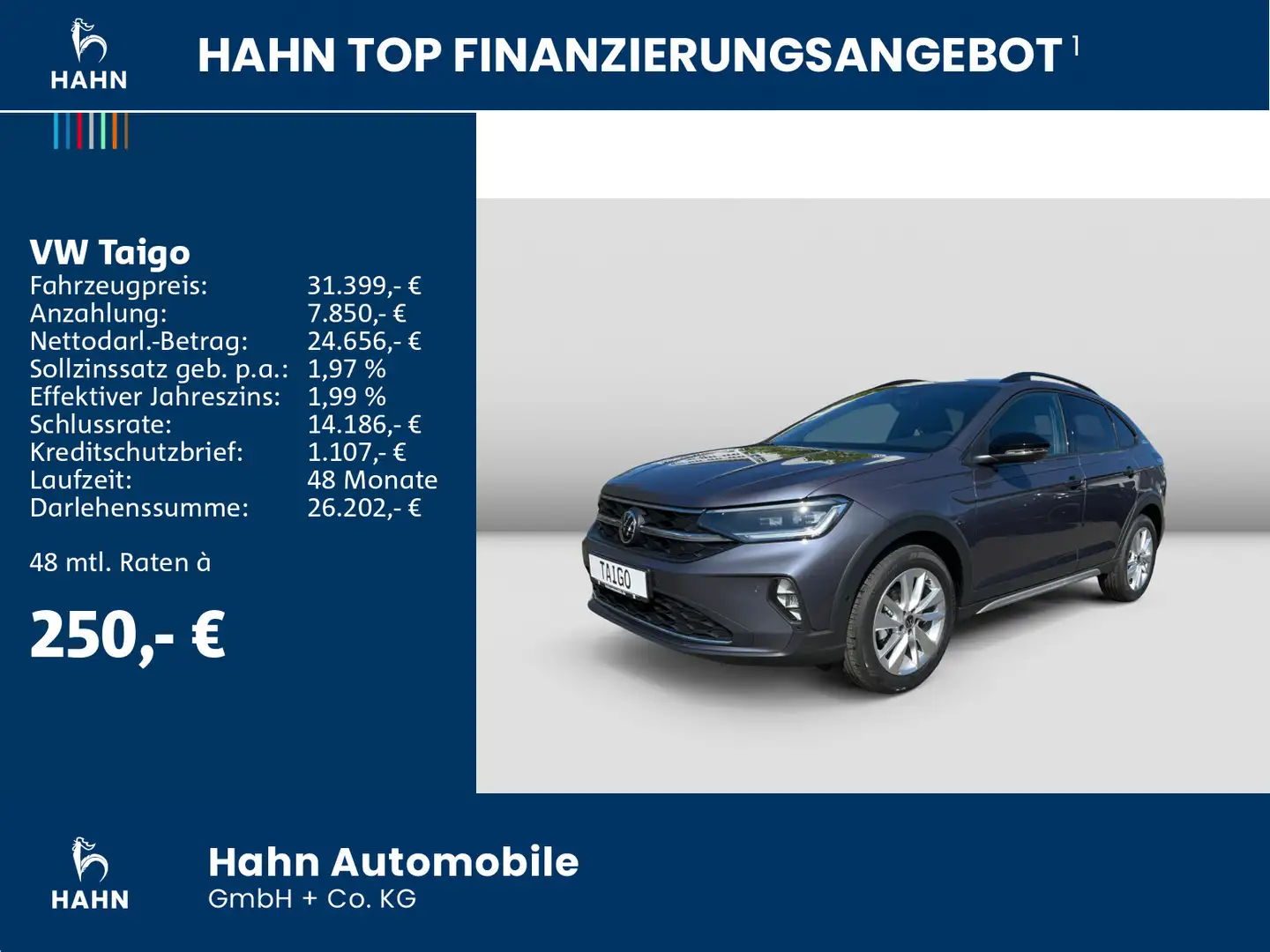 Volkswagen Taigo GOAL1,0TSI 116 PS DSG KAMERA NAVI LED 8-Fa Grau - 2