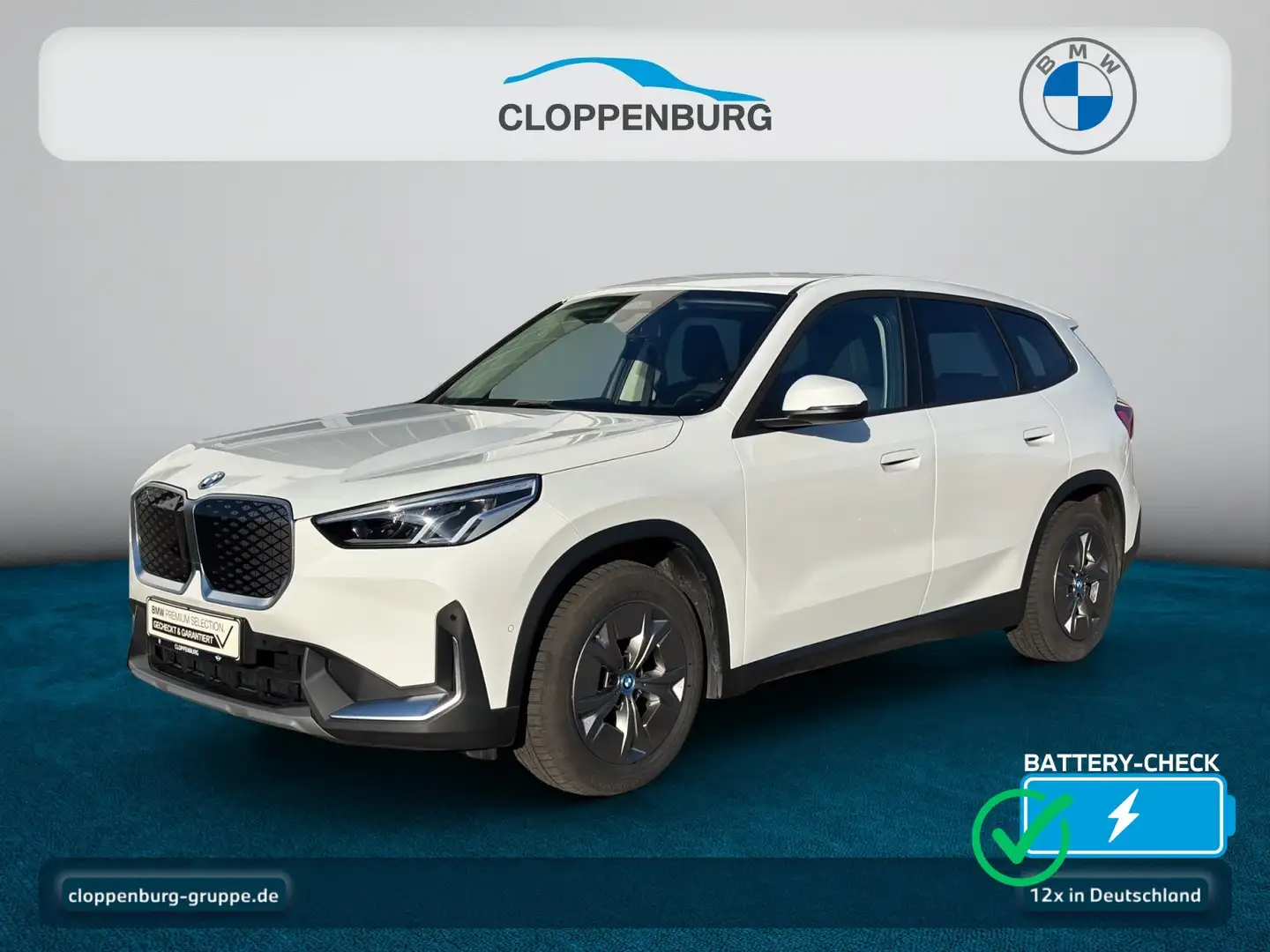 BMW iX1 xDrive30 Navi+SHZ+HiFi+Spurass.+Klimaaut.+BT Weiß - 1