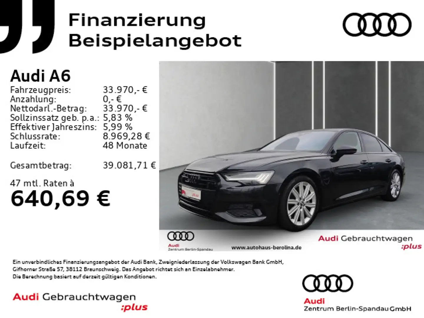 Audi A6 A6 Lim. 55 TFSI qu. Sport S tronic *HD-MATRIX* Grau - 1