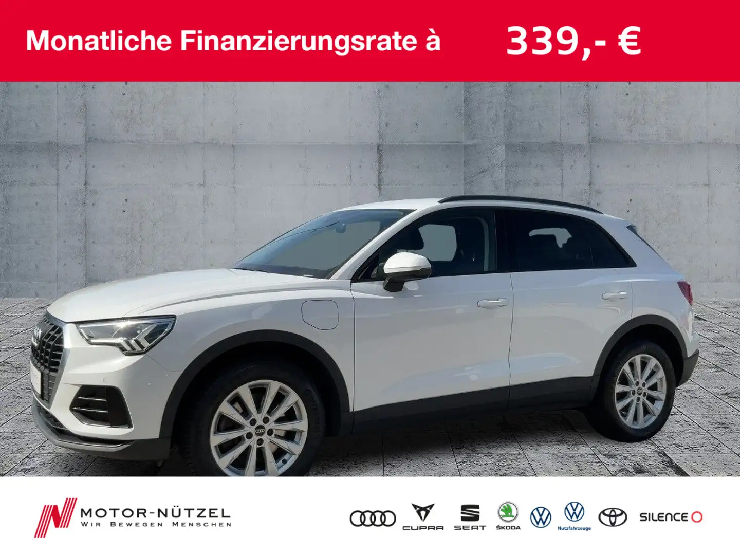 Audi Q3 45 TFSI e S-TR LED+RFK+GRA+SHZ+18"LM+VC Weiß - 1