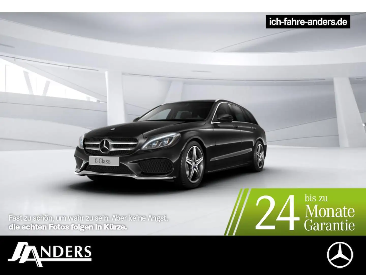 Mercedes-Benz C 400 4M T AMG+COM+LED+AHK+Pano+Burm+AIR+360+LED Noir - 1