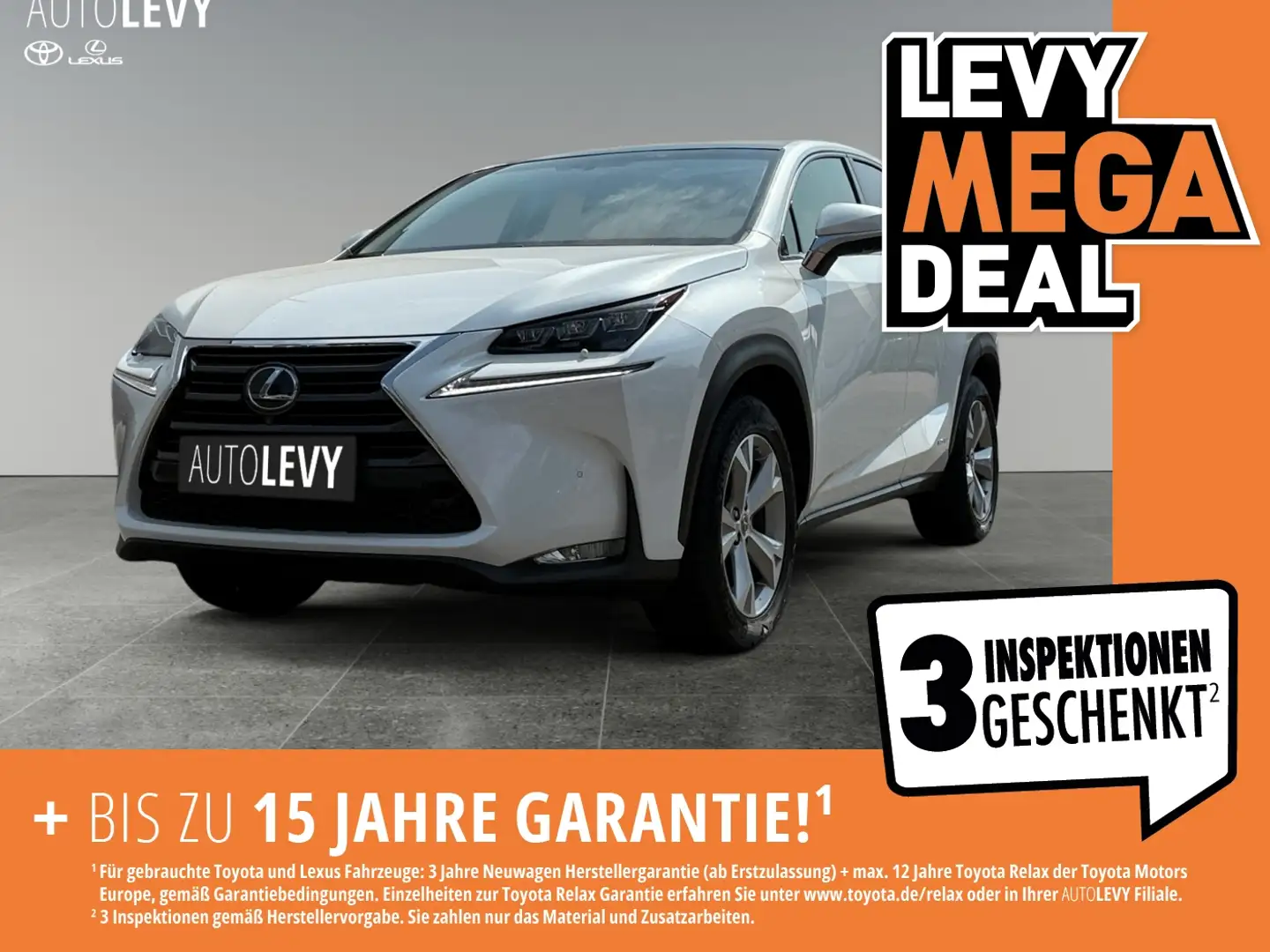 Lexus NX 300 h Luxury E-Four Hybrid Pano*Matrix*360°*SHZ Weiß - 1
