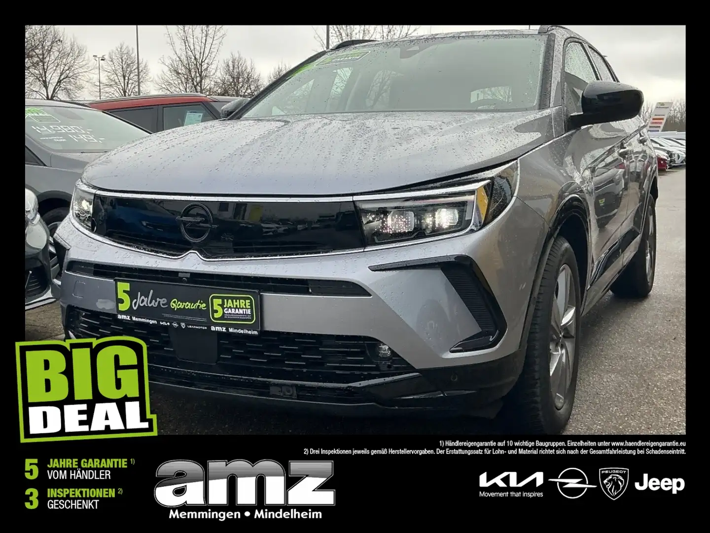 Opel Grandland 1.2 Turbo GS Line LED+Navi+SHZ+2xKlima Grau - 1