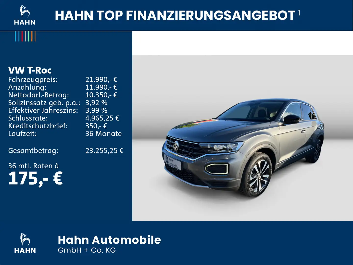 Volkswagen T-Roc 1.5TSI DSG United AHK Navi LED Sitzhzg Grau - 2