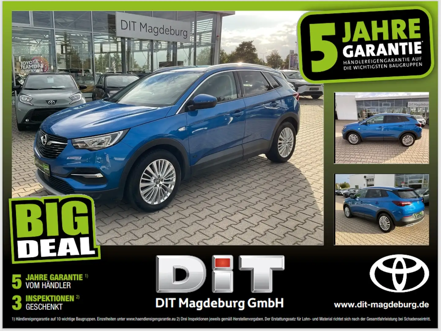 Opel Grandland 1.6 Turbo INNOVATION LED+Navi+SHZ+Kam. Blauw - 1