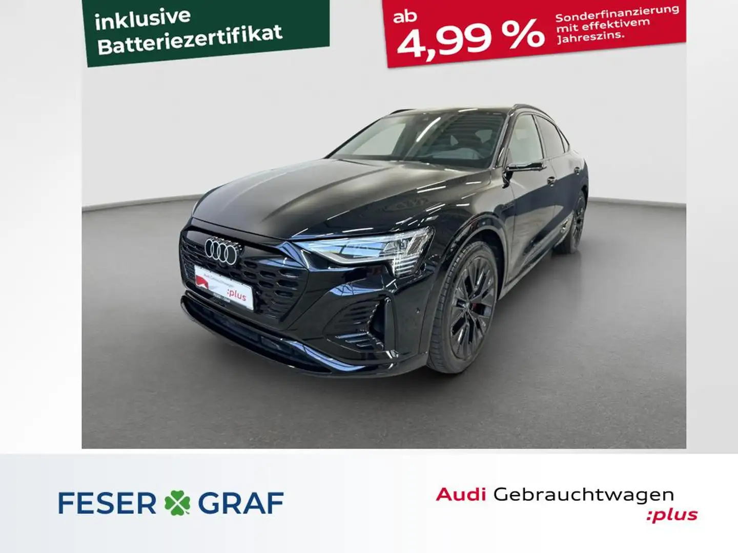 Audi Q8 e-tron Sportback 55 qua. S-Line AHK B&O Leder Schwarz - 1