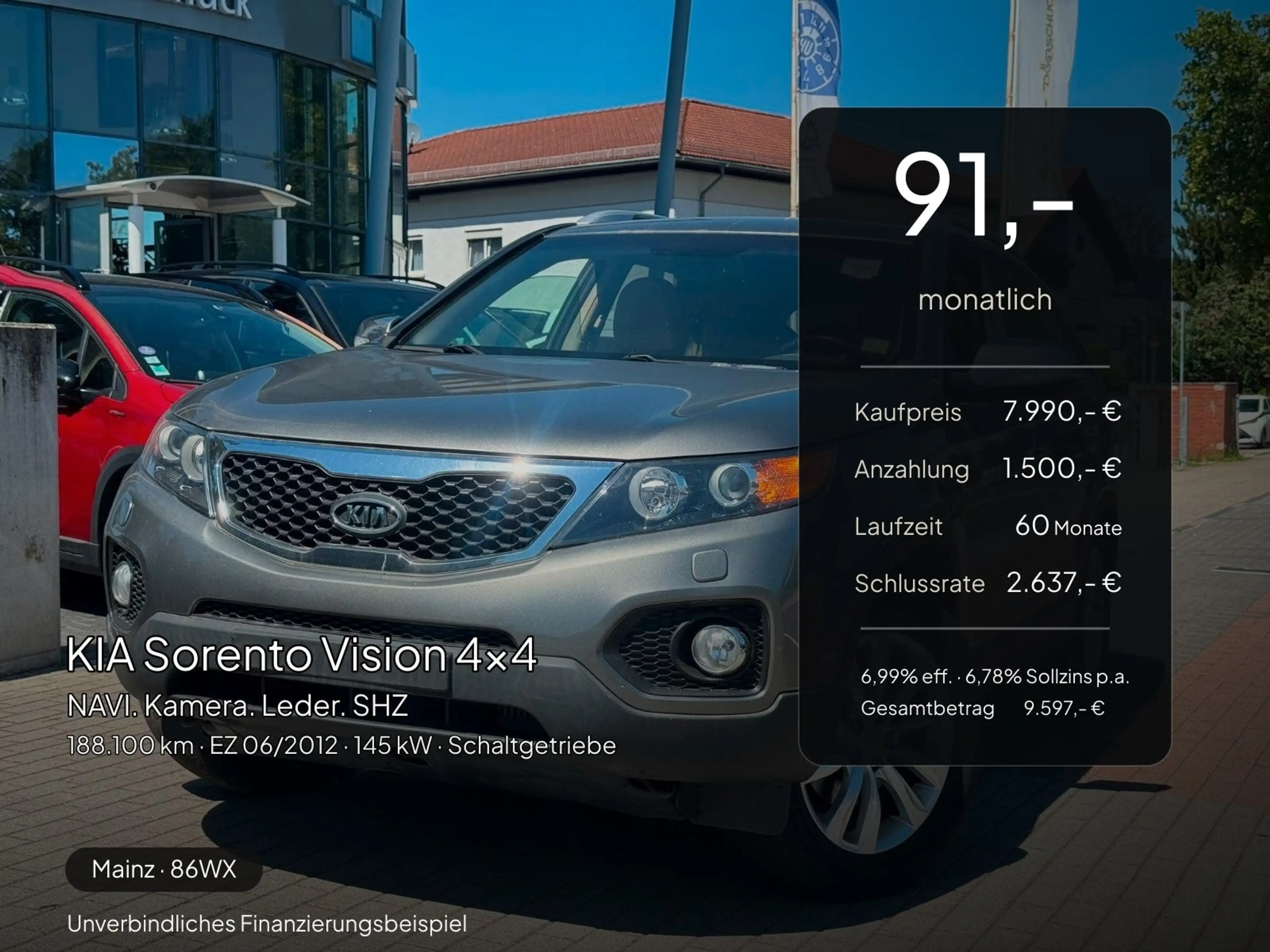 Kia Sorento Sorento Vision 4x4. NAVI. Kamera. Leder. SHZ — photo 2