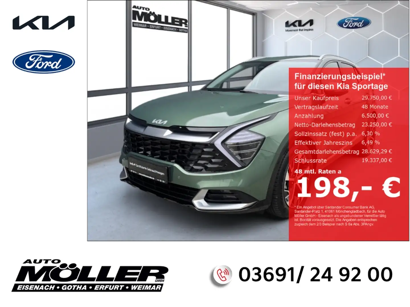 Kia Sportage 1.6T Spirit DCT7 Kamera Navi LED Vert - 1