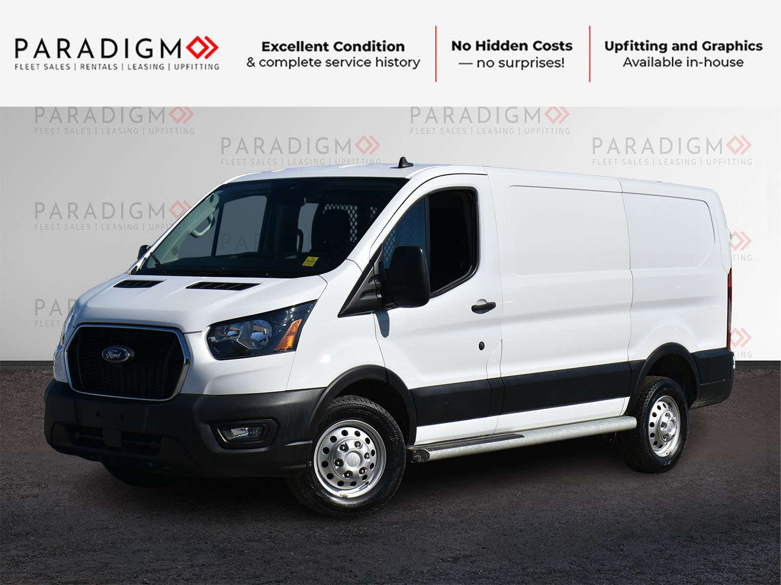 White 2024 Ford Transit Cargo Van All-Wheel Drive Automatic