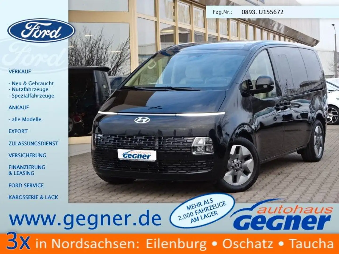 Hyundai STARIA 177PS Autm. Prime Navi ACC 9-Sitze Schwarz - 1