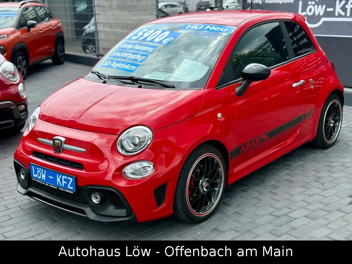 Abarth 500 595 Turismo TOP ZUSTAND SCHECKHEFT TÜV NEU Červená - 2