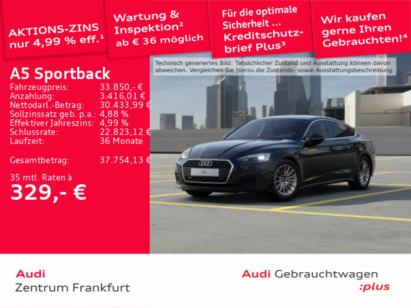 Audi A5 40 TFSI S tronic Tempomat DAB PDC S Schwarz - 1