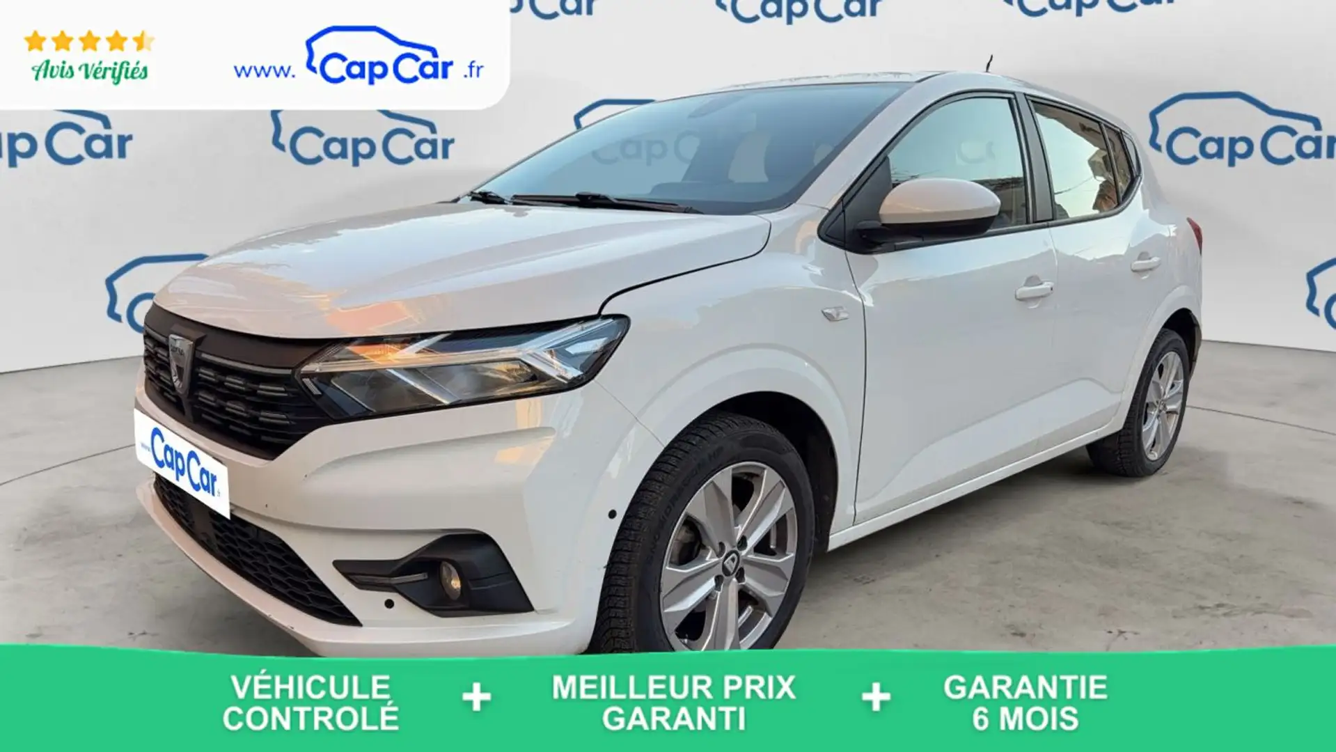 Dacia Sandero III 1.0 EGO-G 100 Confort - Entretien constructeur Blanc - 1