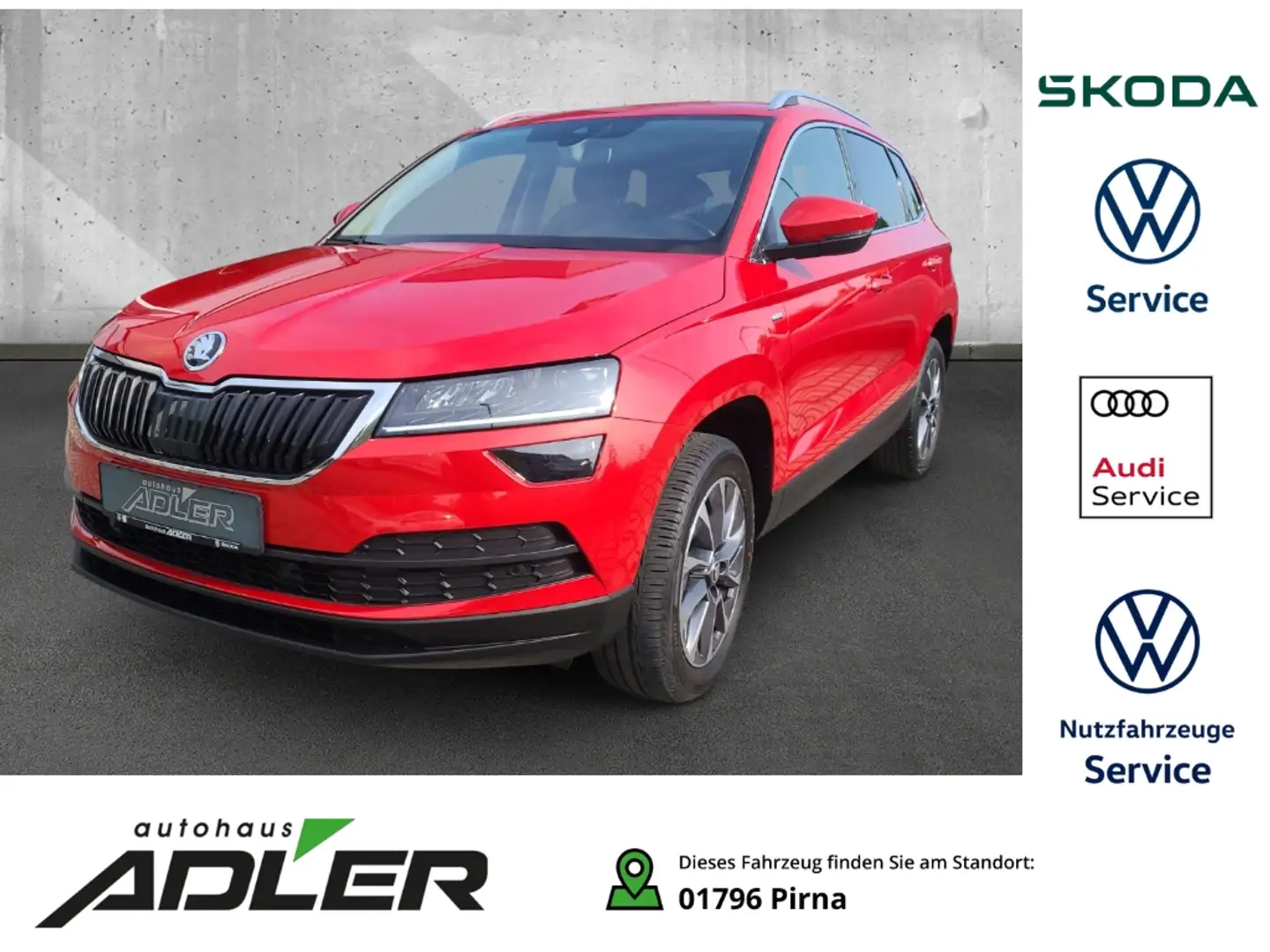 Skoda Karoq Drive 125 1.5 TSI Navi Rückfahrkamera beheiz Front Rojo - 1