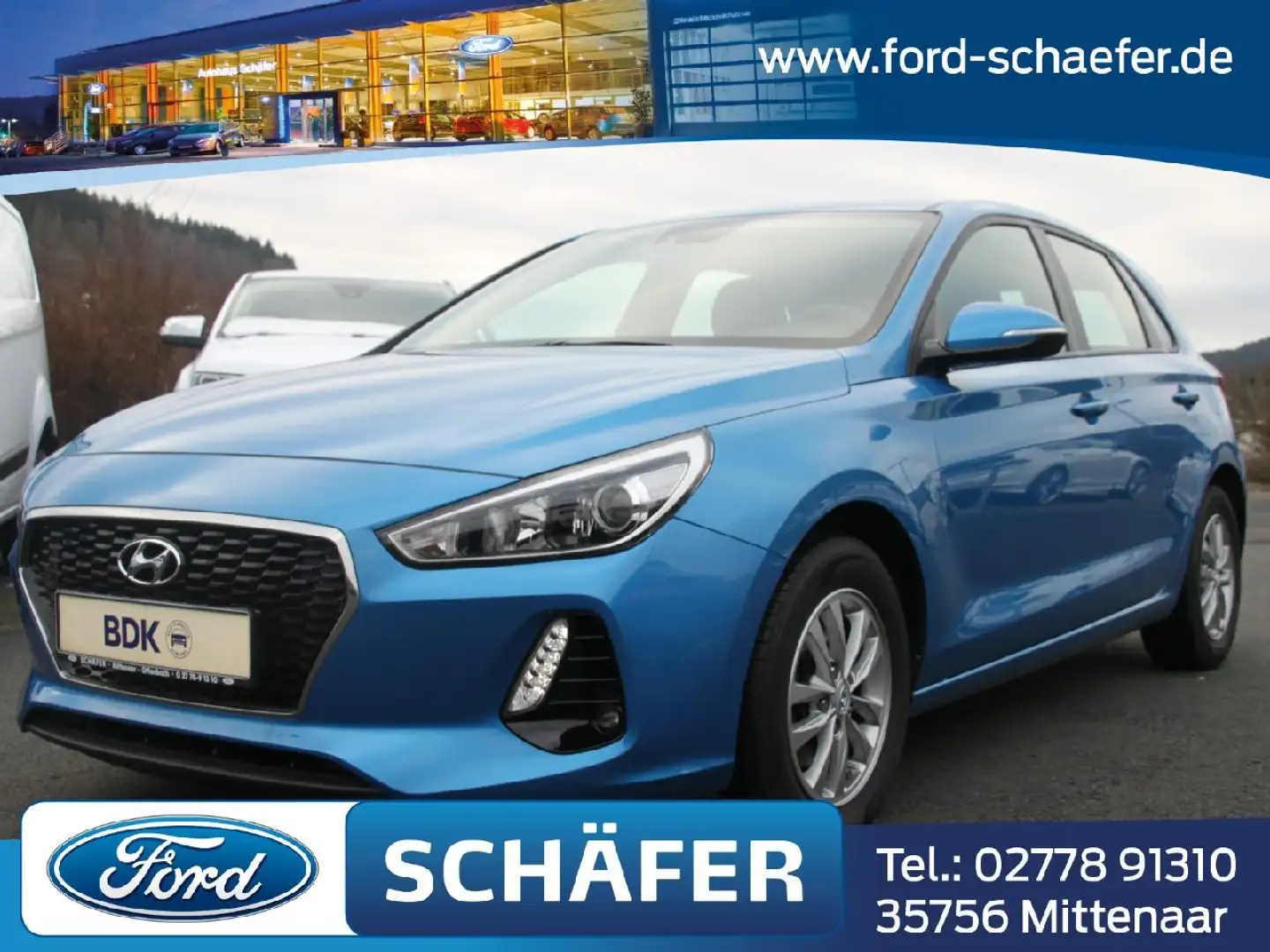 Hyundai i30 Select+KLIMA+ISOFIX+LMF+BT+ Blau - 1