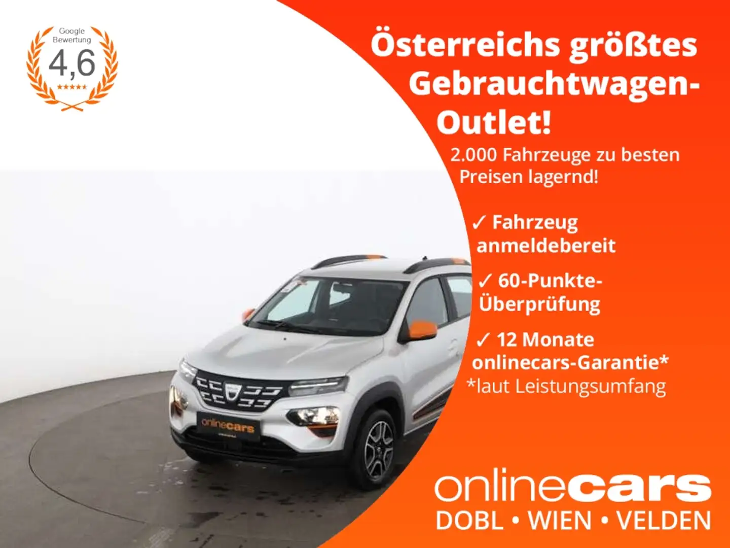 Dacia Spring Electric 27.4 kWh Aut LEDER NAVI R-KAMERA Gris - 1