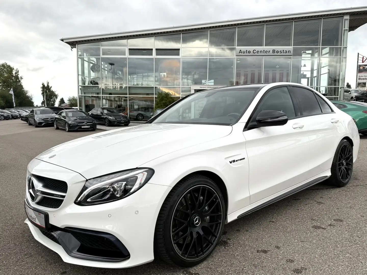 Mercedes-Benz C 63 AMG OHNE OPF/PANORAMA/KLAPPE/BURMESTER/NIGH Blanc - 2