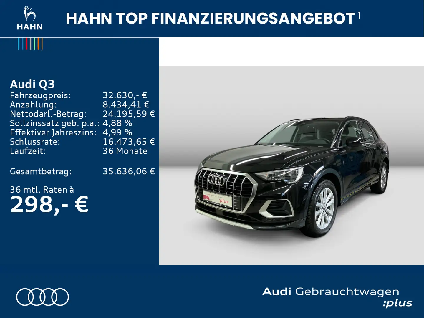 Audi Q3 35 TDI quattro advanced AHK-Vor Navi Virtual Schwarz - 2