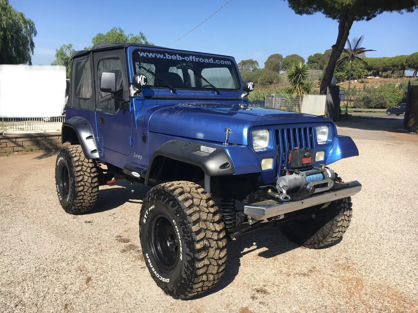 Jeep Wrangler 4.0L ho Bleu - 1