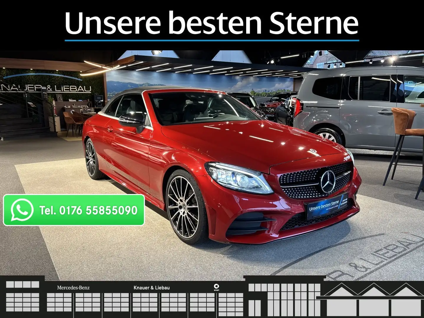 Mercedes-Benz C 300 C 300d Cabrio AMG-Line*Night*FAP*AHK*Camera Rot - 1
