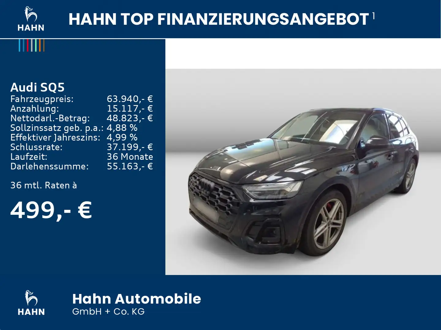 Audi SQ5 3.0TDI qu. S-trc Pano HUD Cam Navi ACC Schwarz - 2