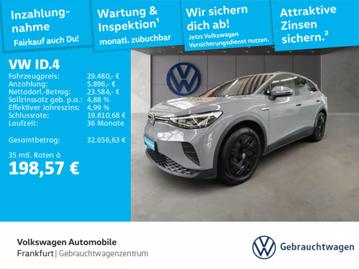 Volkswagen ID.4 Pro Performance Navi FrontAssist LED DAB+ Grau - 1