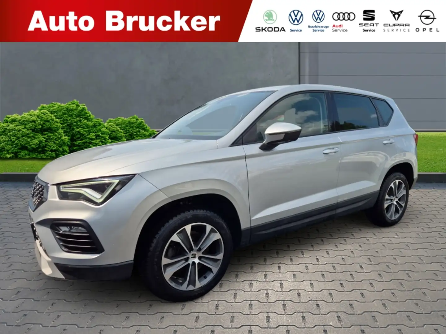 SEAT Ateca Style 2.0 TDI+Alufelgen+Navi+Soundsystem+Klimaauto Silber - 1