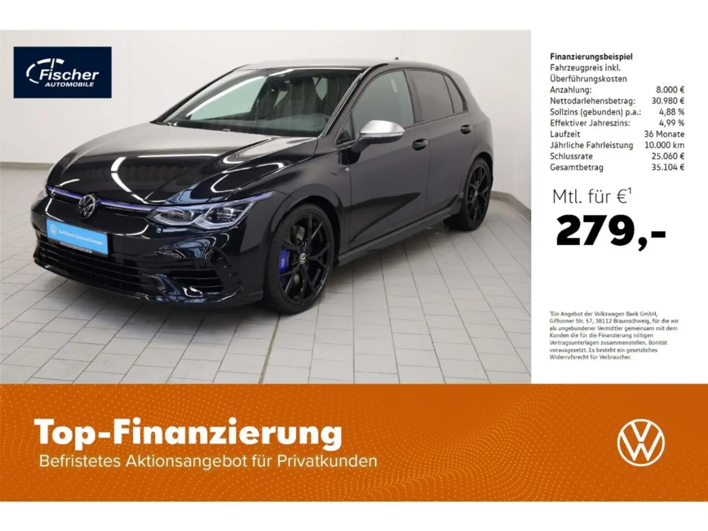 Volkswagen Golf R 2.0 TSI 4Motion DSG Matrix/RFK/ACC/DAB+ Schwarz - 1