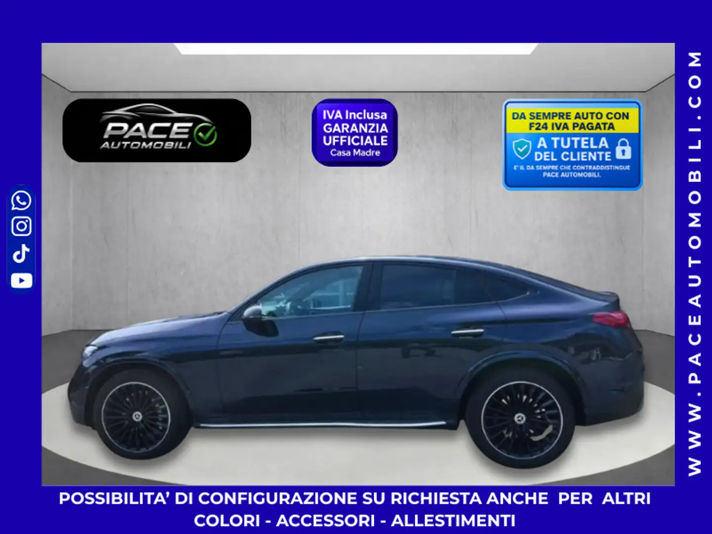Mercedes-Benz GLC 300 4 MATIC AMG PREMIUM NIGHT PACK TETTO 20 PEDANE PDC Blu/Azzurro - 1