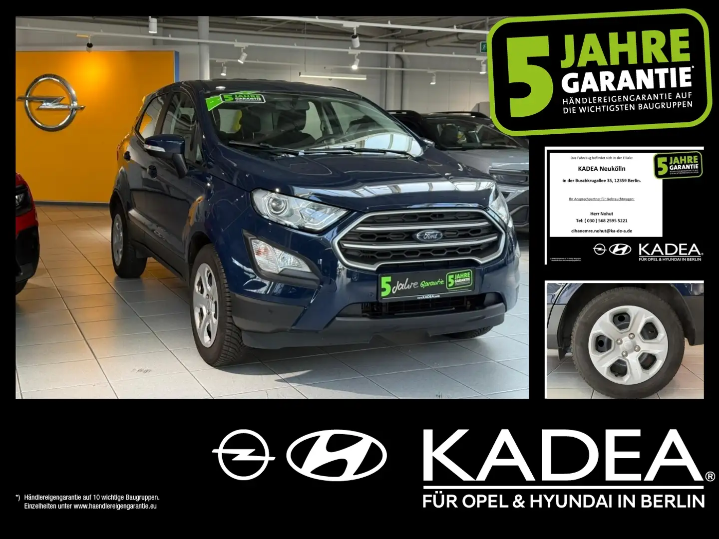 Ford EcoSport 1.0 PDC,Lenk+Sitzhzg,5 J Händlergarantie Azul - 1