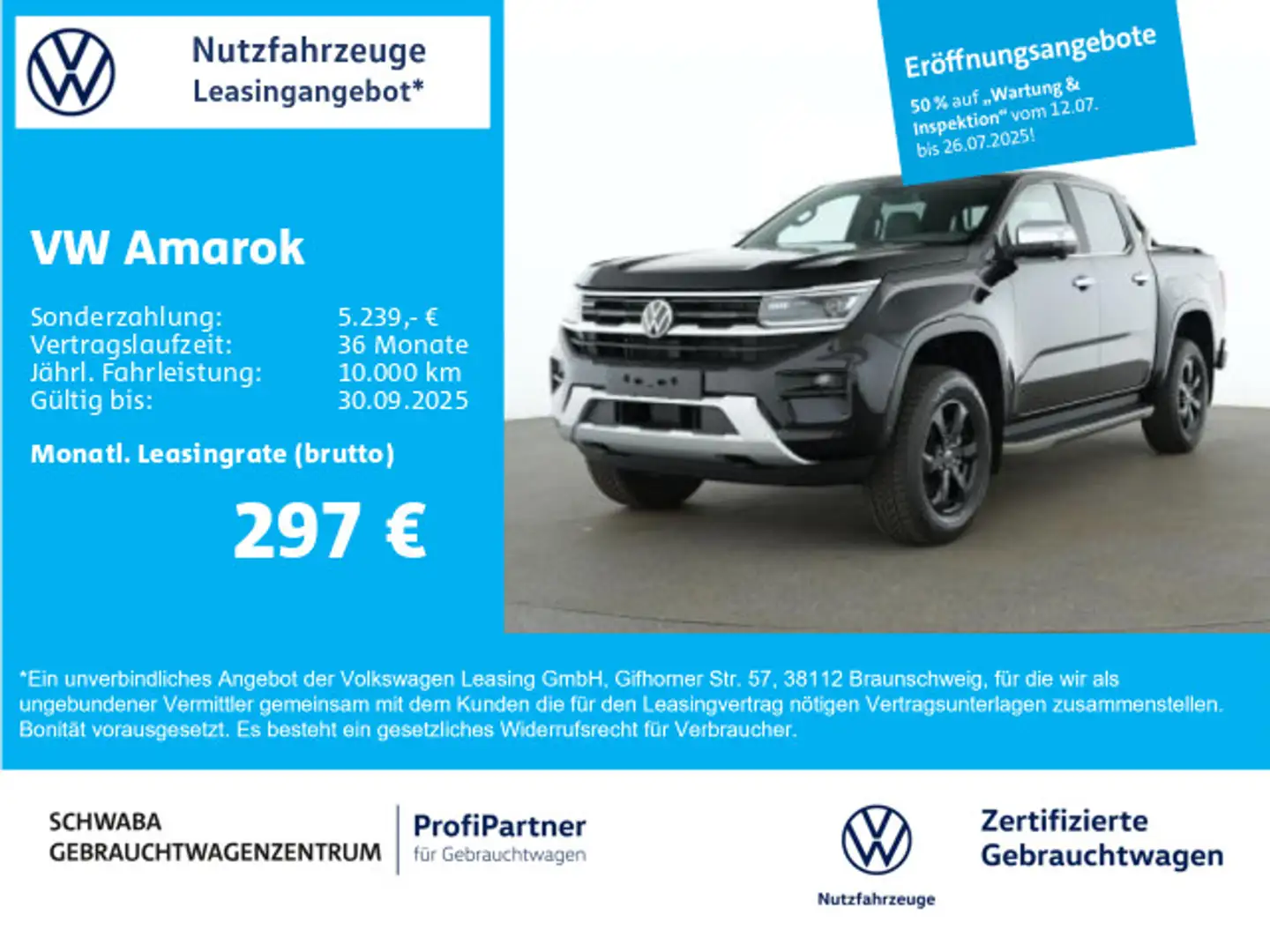 Volkswagen Amarok DoubleCab Style 3.0TDI 4m*AHK*StdHz*8fach Schwarz - 1