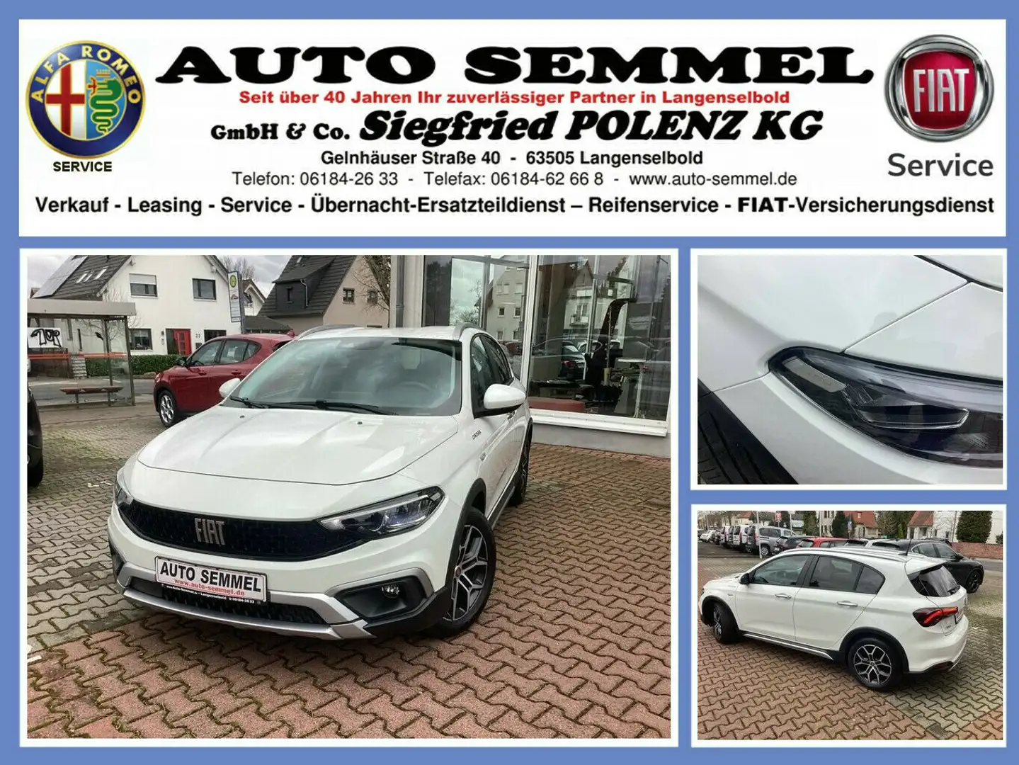 Fiat Tipo Cross 1,0 Weiß - 1