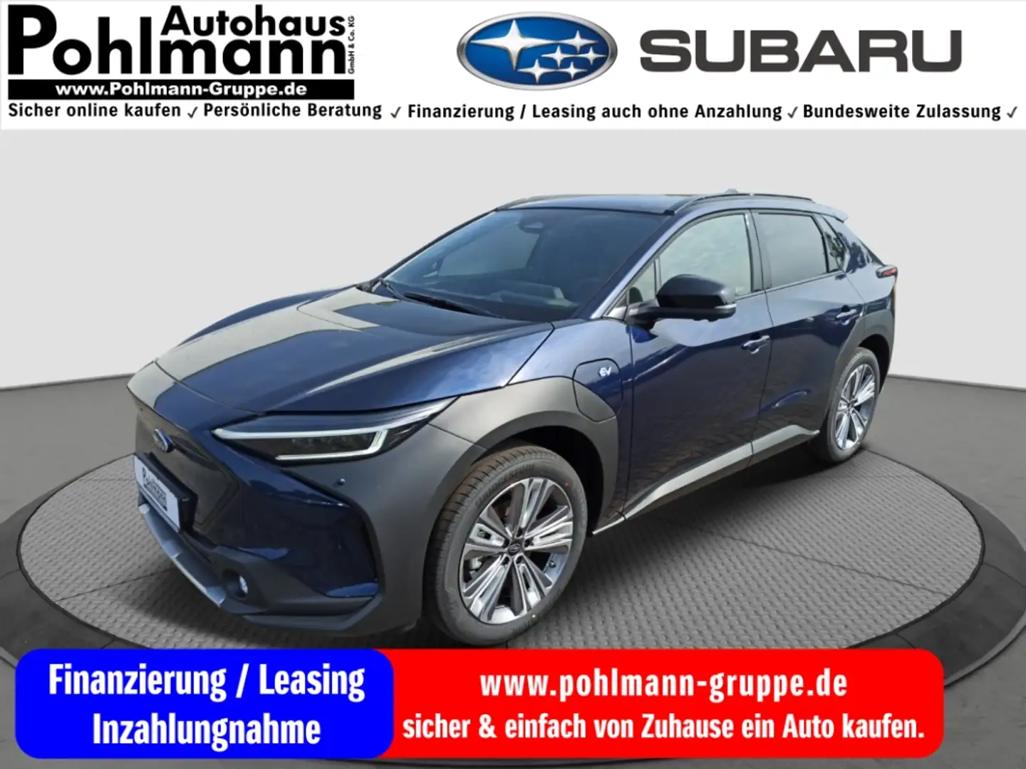 Subaru Solterra AWD Platinum PLUS Allrad El. Panodach Panorama Nav Blauw - 1