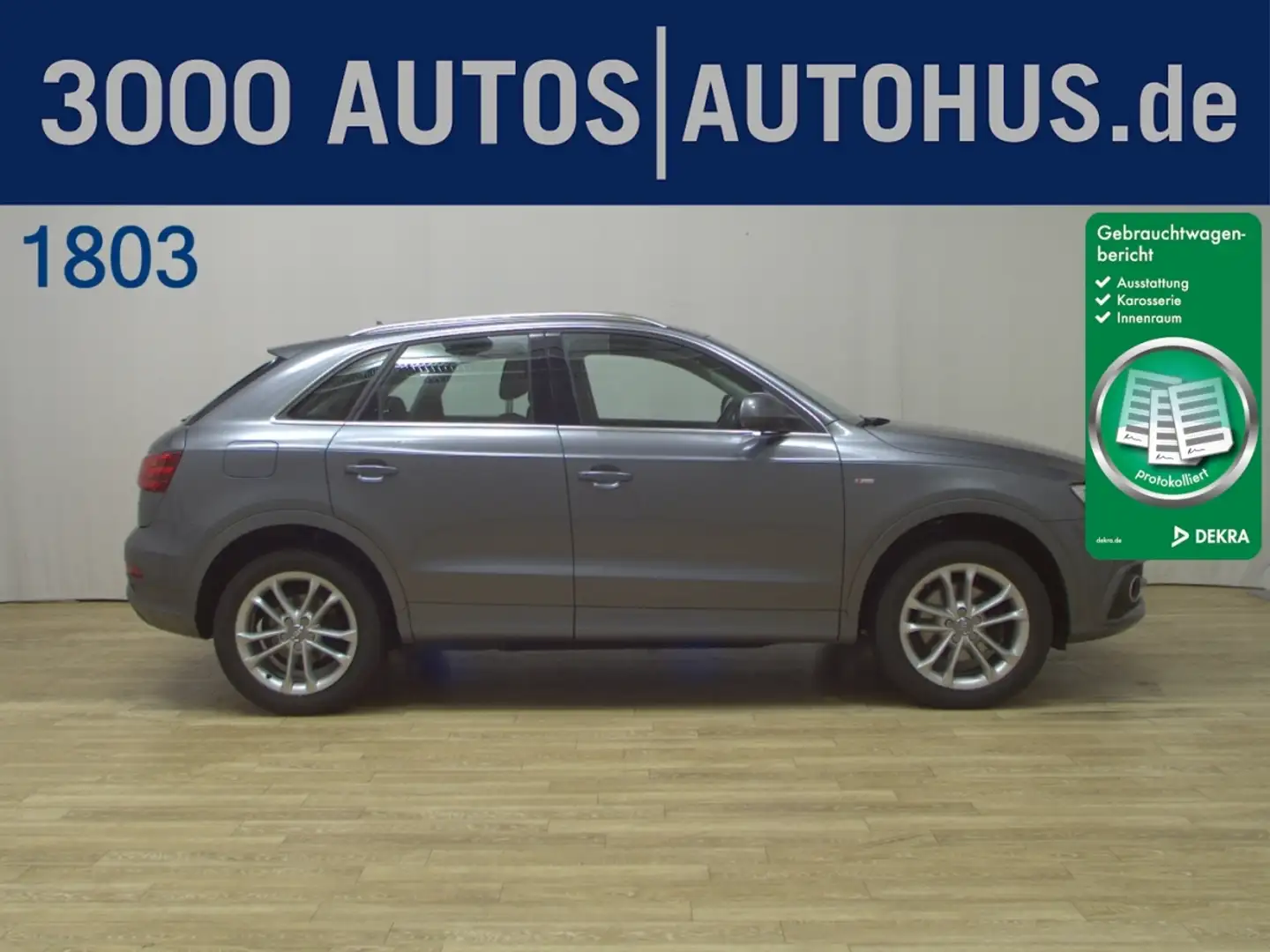 Audi Q3 2.0 TDI Qu. S-Line Ext. Xenon Navi PDC AHK Gris - 1