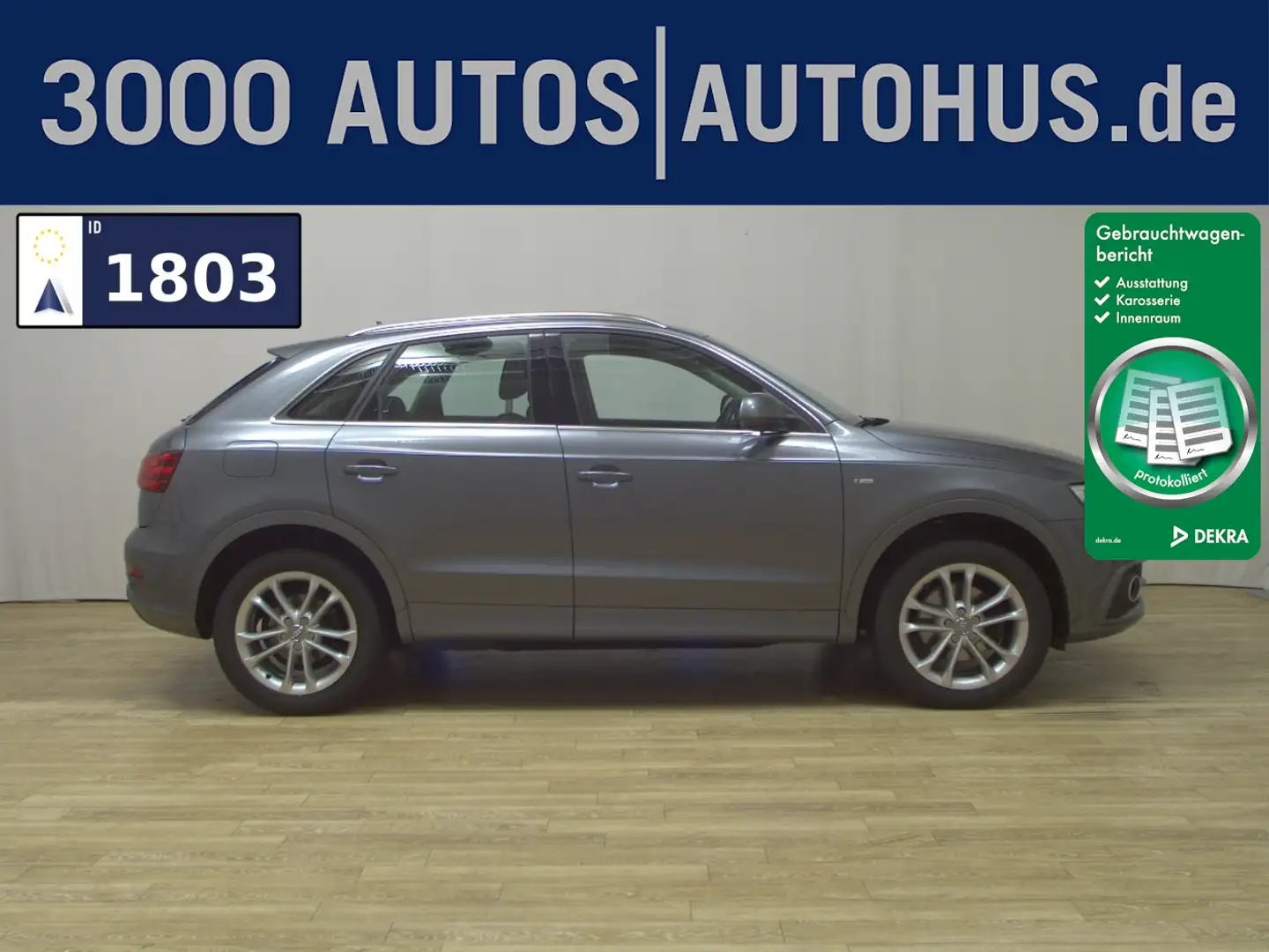 Audi Q3 2.0 TDI Qu. S-Line Ext. Xenon Navi PDC AHK Gris - 1