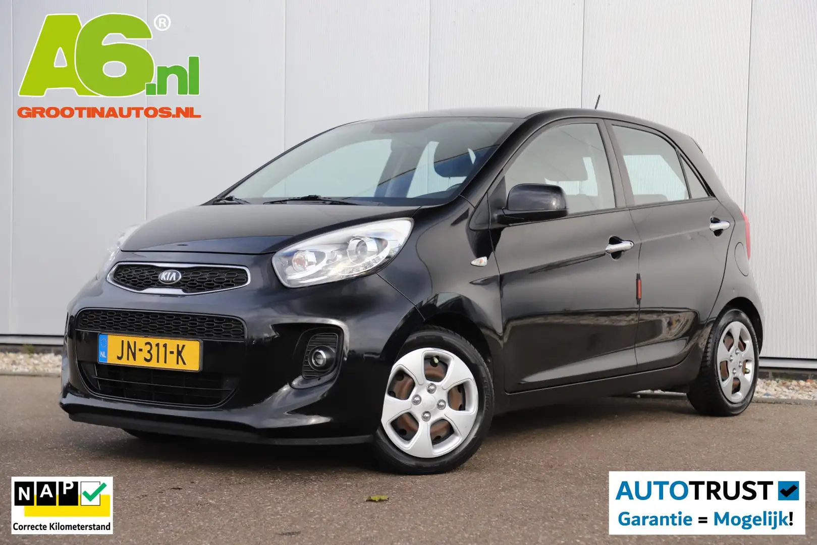Kia Picanto 1.0 CVVT DynamicLine Airco Radio Bluetooth Cruise Noir - 1