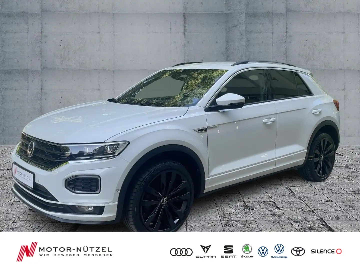 Volkswagen T-Roc 2.0 TSI 4M DSG R-LINE LED+NAVI+AHK+DCC+ACC Weiß - 1