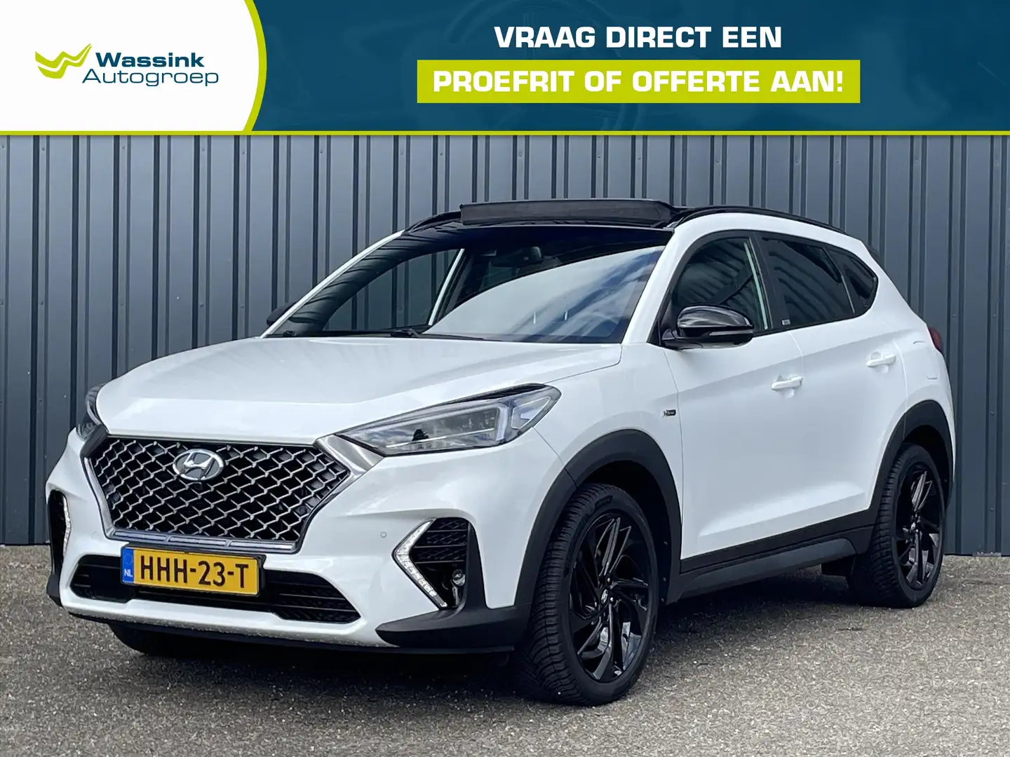 Hyundai TUCSON 1.6 T-GDi 177pk 7-DCT N-Line Navi | Schuifdak | Au Wit - 1