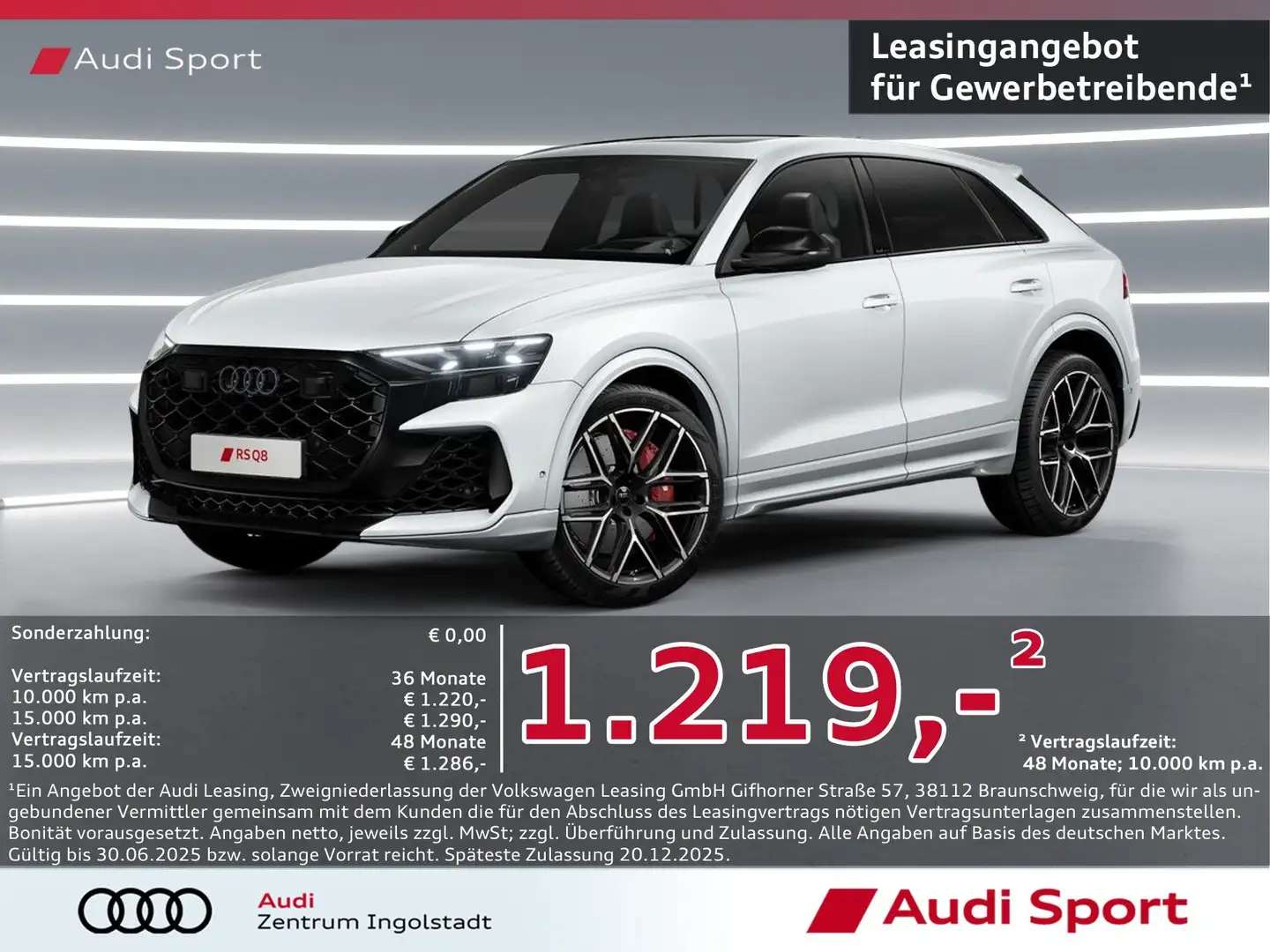 Audi RS Q8 SUV tiptronic PANO,LASER,SHZ UPE 179.220,- Weiß - 1