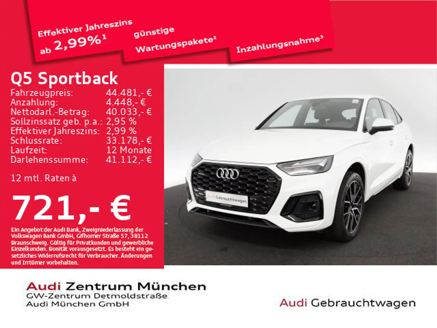 Audi Q5 40 TDI qu. S tronic S line AHK/Virt Weiß - 1