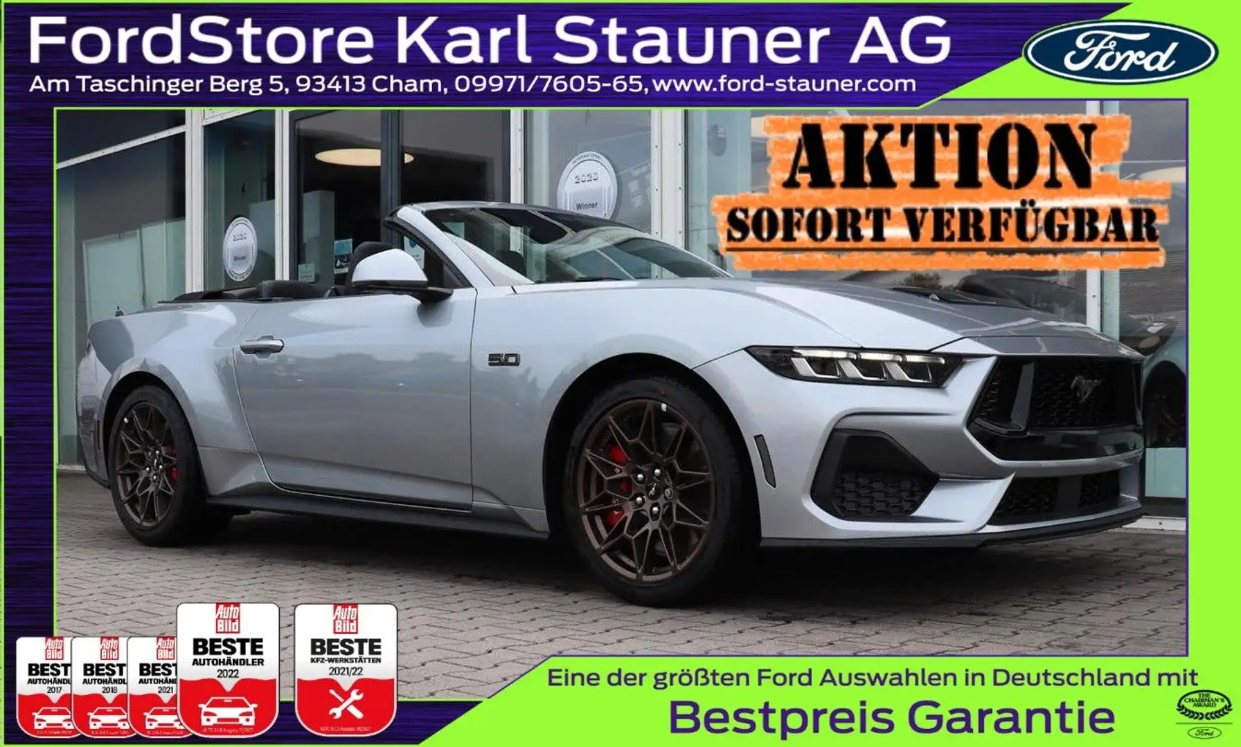 Ford Mustang GT Convertible MagneRide 4,99% FIN* Silber - 1